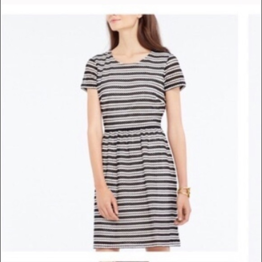Ann Taylor black and white eyelet dress.  Size 10 Tall.